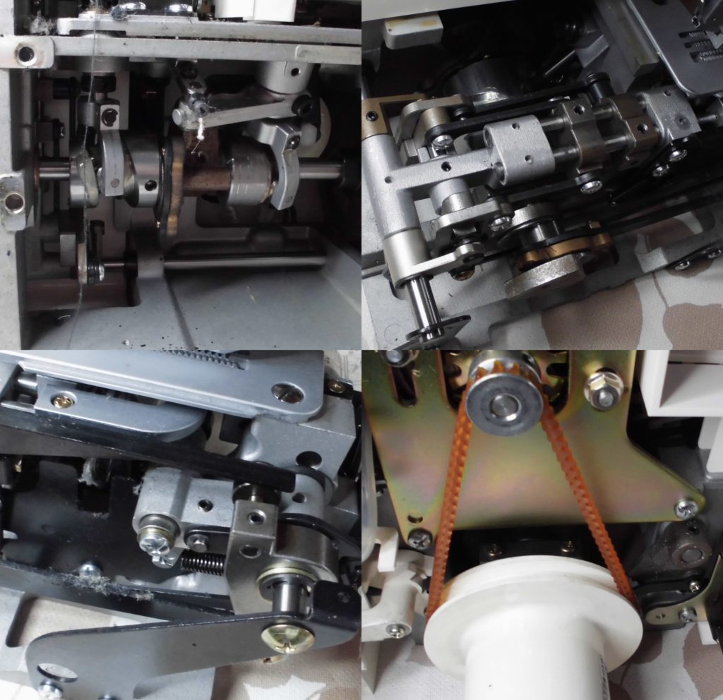 衣縫人（2本針4本糸ロックミシン）の分解オーバーホールメンテナンス修理｜（株）ジューキbabylockミシン