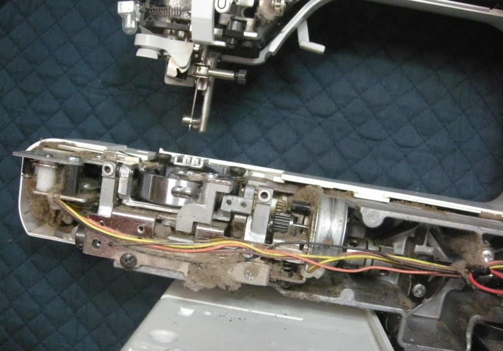 釜と送り歯の周辺