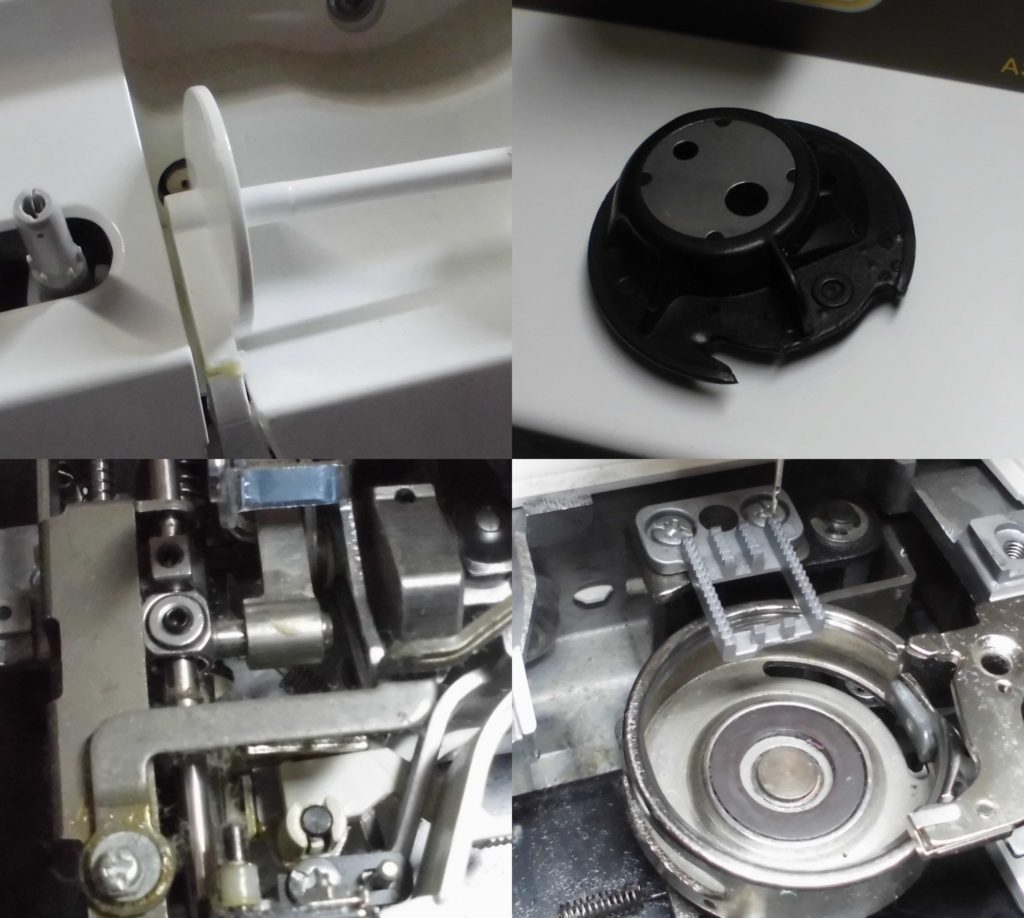 ELU53の故障や不具合|綺麗に縫えない、糸が絡む、糸立て棒が折れた