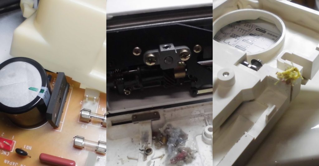 セシオEXの分解オーバーホールメンテナンス修理|ジャノメミシン修理